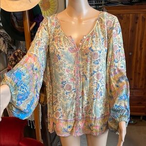 Spell Oasis Blouse in Opal